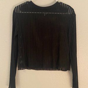 & Other Stories - Black Semi-Sheer Top
